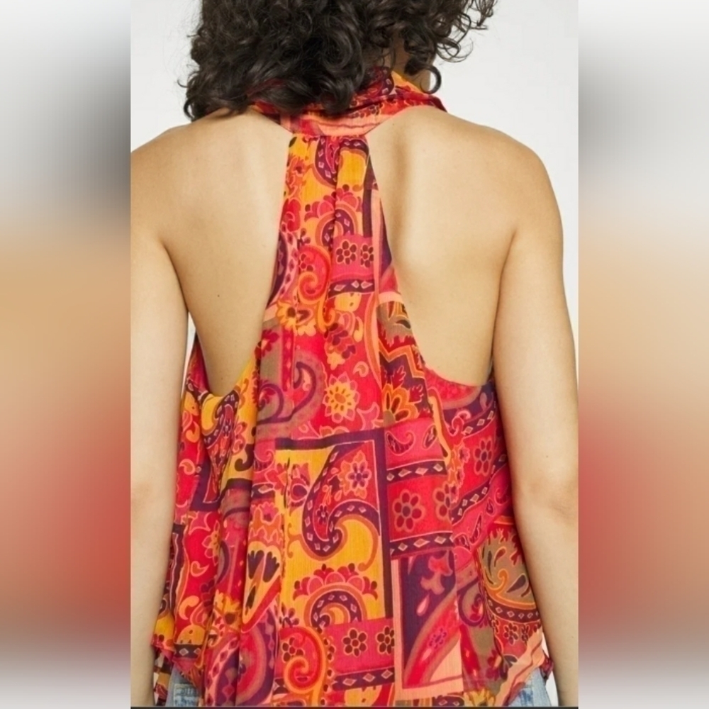 Free People Racerback Red Casual Top Size S - Picture 2 of 2